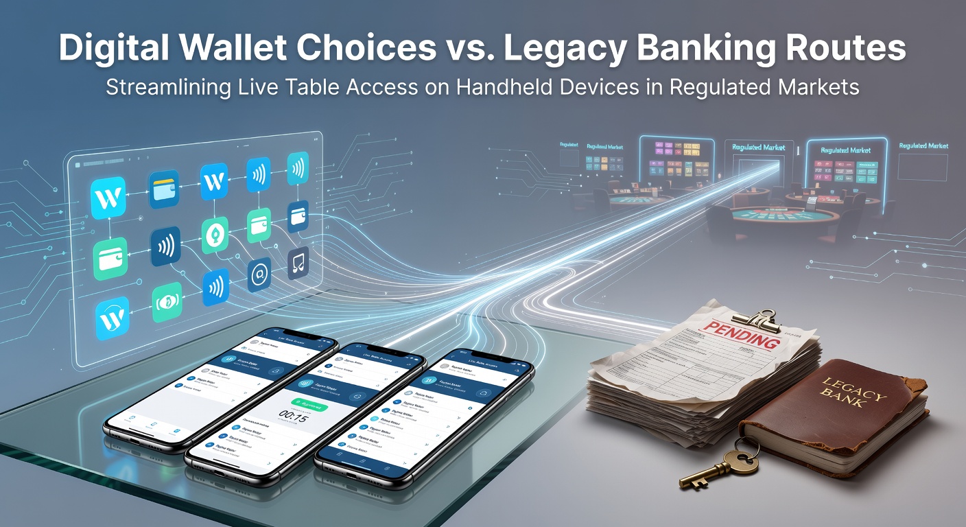 Vergleich von digitalen Geldbörsen und Bankrouten für mobilen Live-Tisch-Zugang