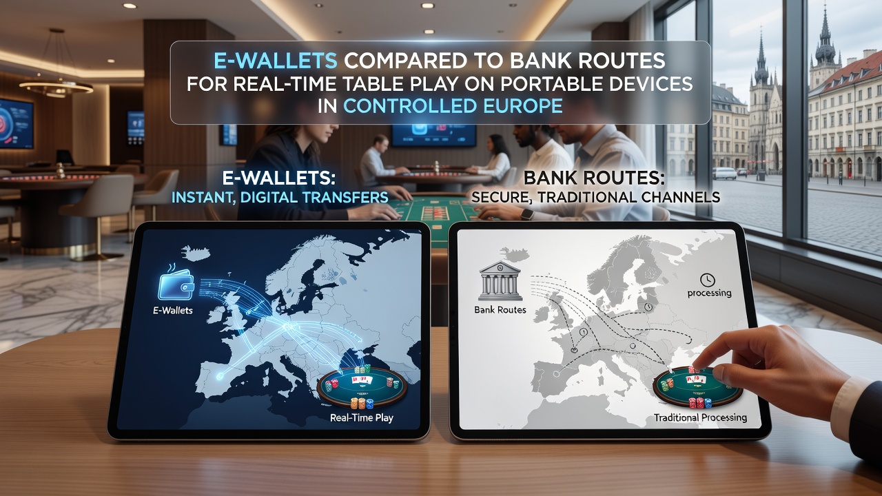 Mobile Live-Tischspiele mit E-Wallets auf portablen Geräten in Europa