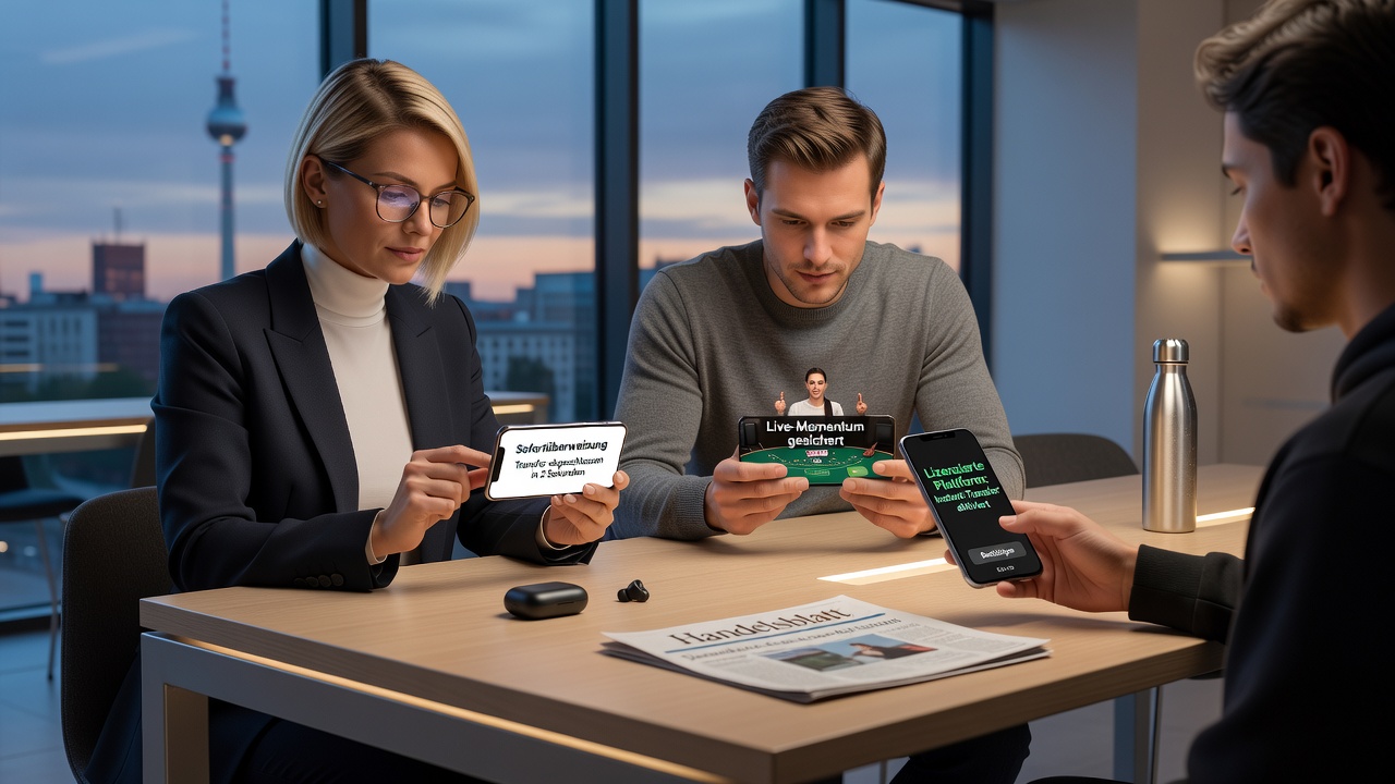 Tablet-Nutzer bei der Nutzung von Instant-Transfers in Live-Dealer-Umgebungen
