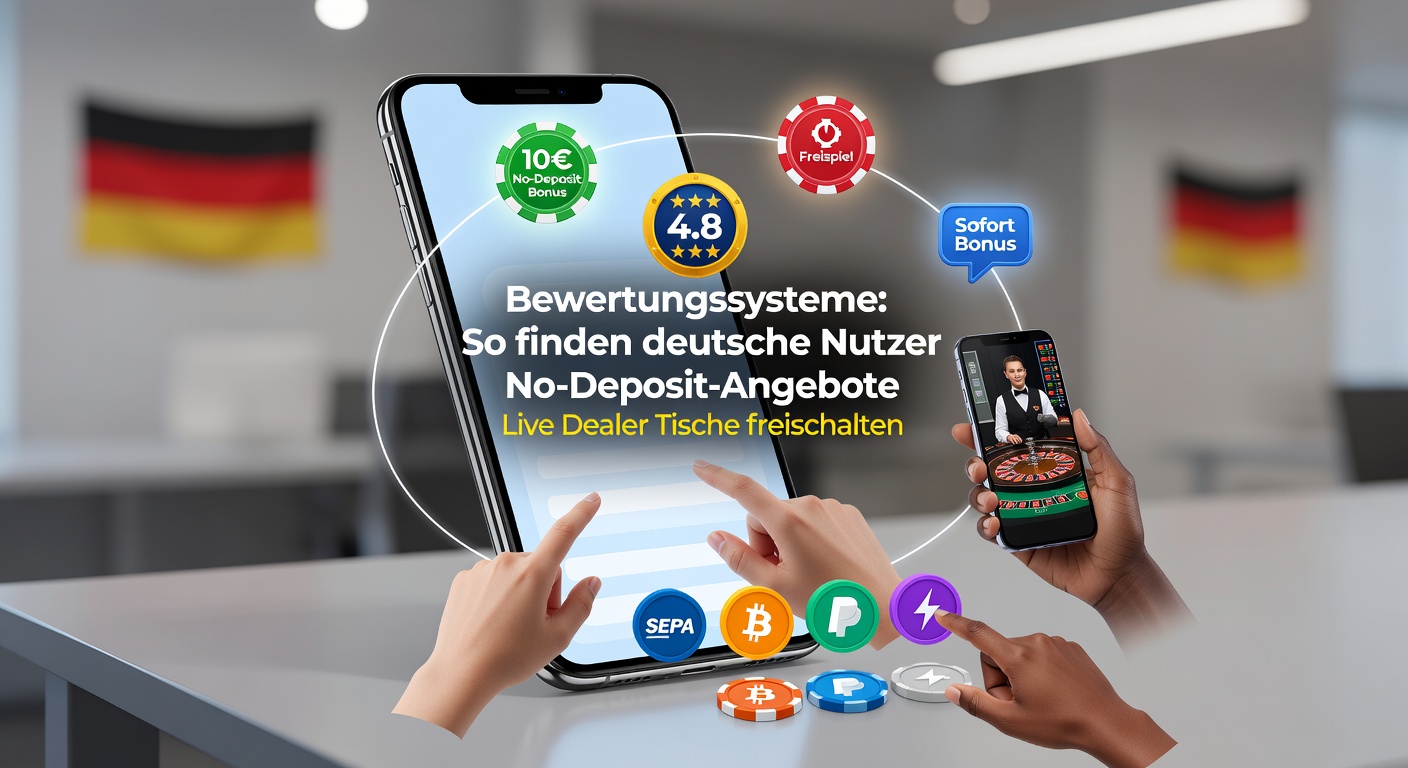Mobile Nutzer in Deutschland nutzen Bewertungssysteme um no-deposit Angebote für Live-Dealer-Tische zu finden und Zahlungswege zu vergleichen