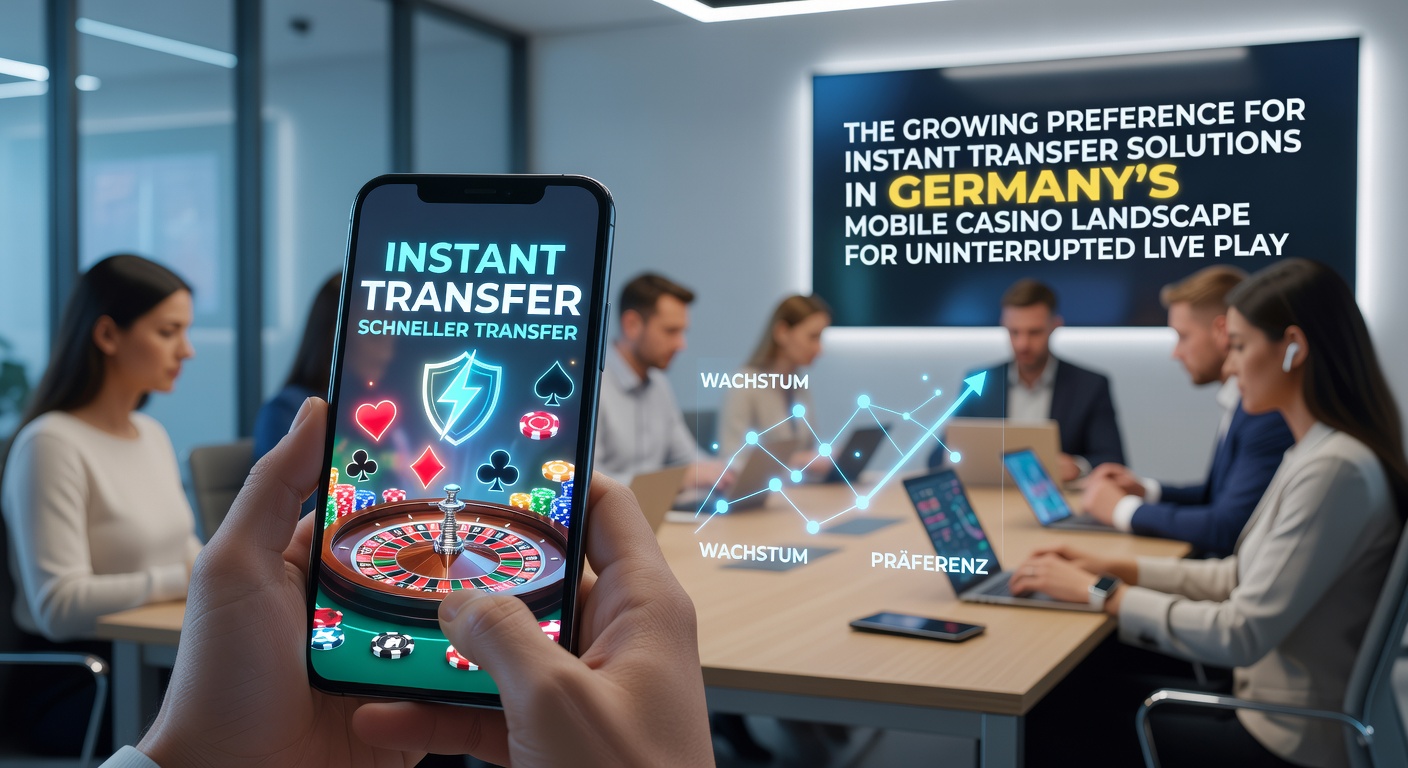 Mobile Nutzer greifen auf Instant-Transfers für Live-Casino-Spiele in Deutschland zurück